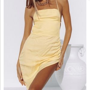 LIONESS NO LOVE LOSS LINEN DRESS NWT